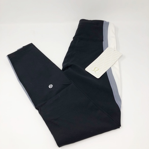 lululemon athletica Pants - NWT Lululemon Gray Black White 7/8 Tight 25" SZ 4